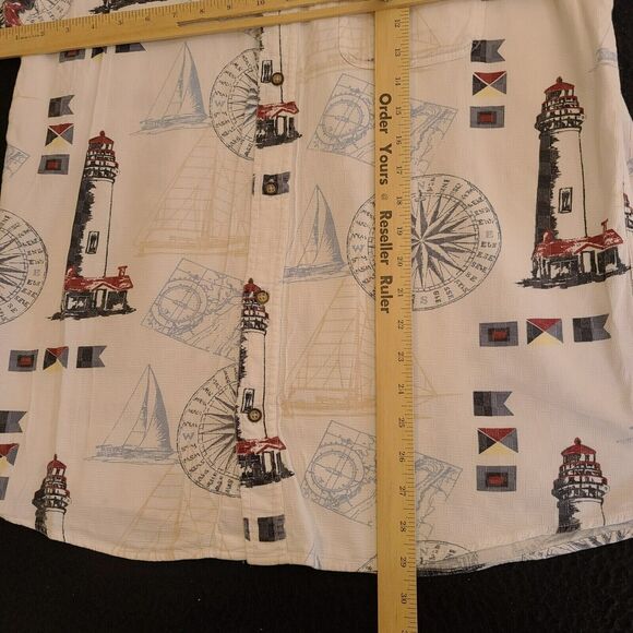 Boca Classics Mens Button Up Shirt Multi-Color Size Medium Cotton Blend - Picture 4 of 14